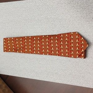 Ferragamo red duck silk tie